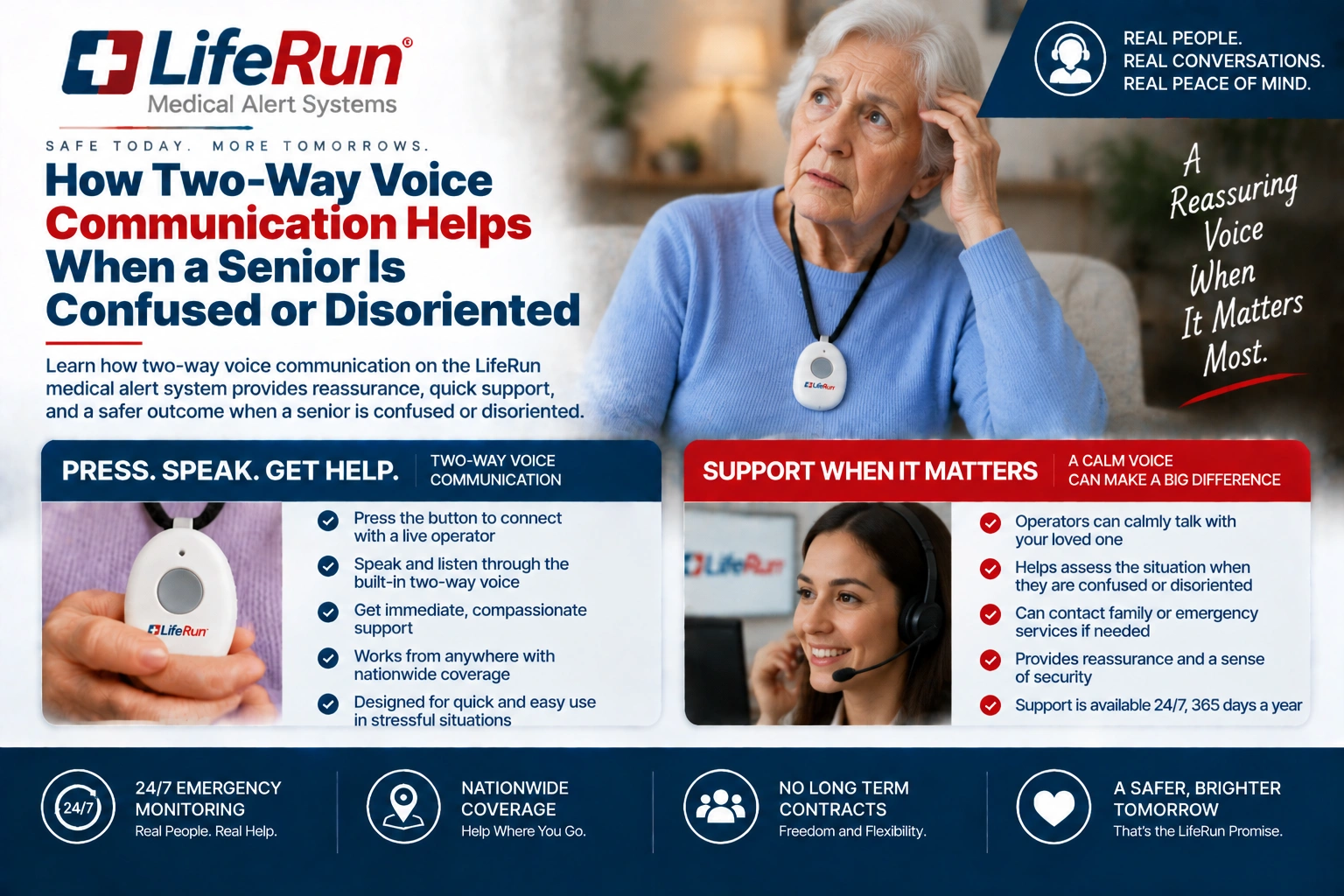 How Two-Way Voice Communication Helps When a Senior Is Confused or Disoriented
